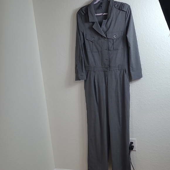 Zara Wide Leg Gray Women's Jumpsuit Size M - Picture 3 of 13